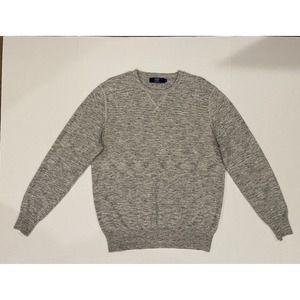 J Crew Men's Sweater Sz M Gray Marled Crewneck Pullover EUC